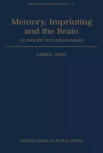 Memory, Imprinting, and the Brain cover