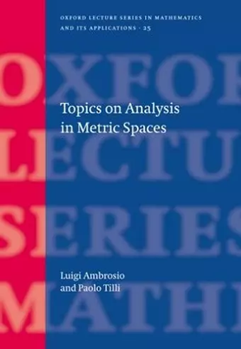 Topics on Analysis in Metric Spaces cover