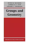 Groups and Geometry cover