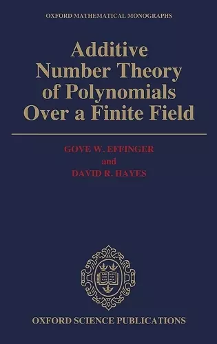 Additive Number Theory of Polynomials over a Finite Field cover