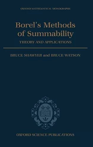 Borel's Methods of Summability cover