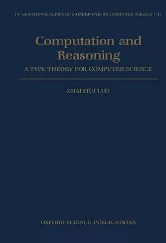 Computation and Reasoning cover