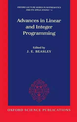 Advances in Linear and Integer Programming cover