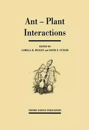 Ant-Plant Interactions cover