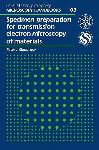 Specimen Preparation for Transmission Electron Microscopy of Materials cover