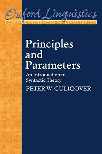 Principles and Parameters cover