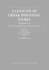 A Lexicon of Greek Personal Names cover