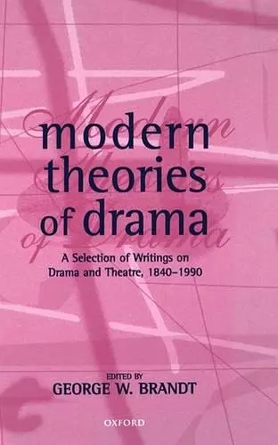 Modern Theories of Drama cover