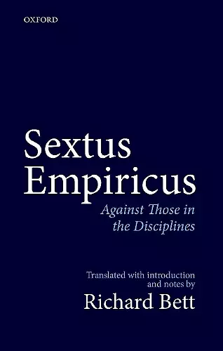 Sextus Empiricus: Against Those in the Disciplines cover