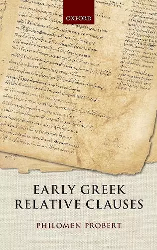 Early Greek Relative Clauses cover