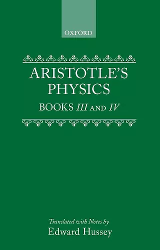 Aristotle's Physics Books III and IV cover