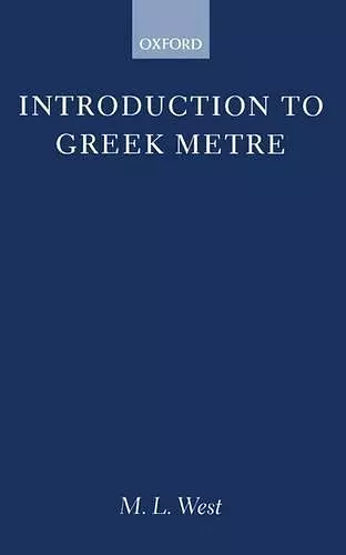 Introduction to Greek Metre cover