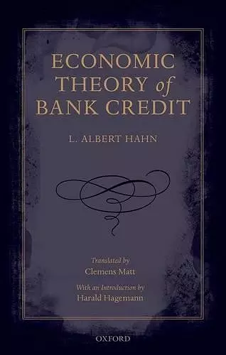 Economic Theory of Bank Credit cover