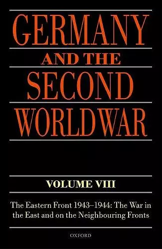 Germany and the Second World War Volume VIII cover