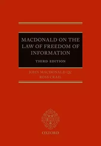 Macdonald on the Law of Freedom of Information cover