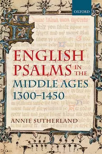 English Psalms in the Middle Ages, 1300-1450 cover