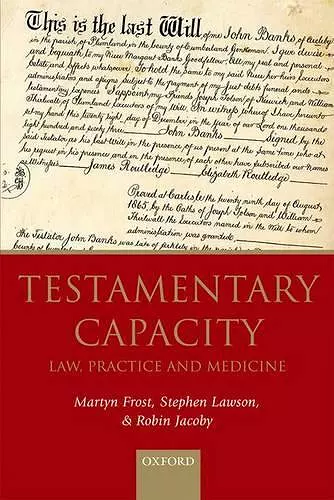 Testamentary Capacity cover