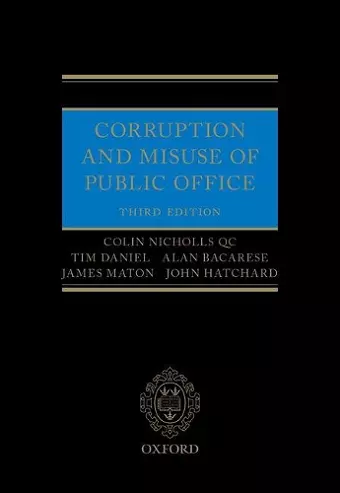 Corruption and Misuse of Public Office cover