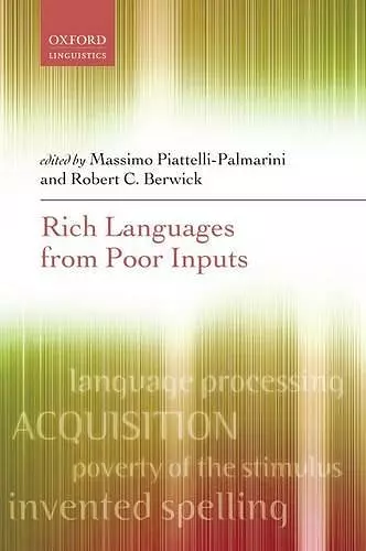 Rich Languages From Poor Inputs cover