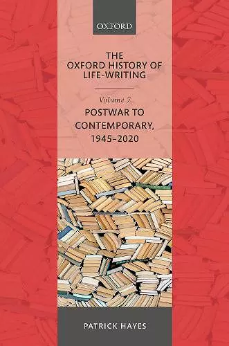 The Oxford History of Life-Writing cover