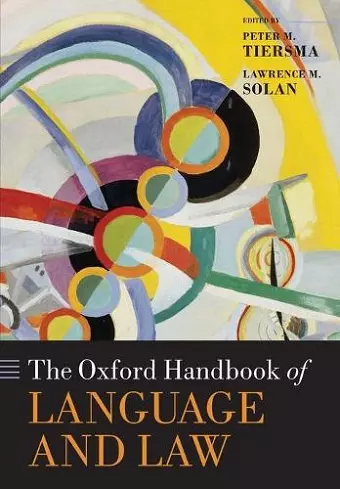 The Oxford Handbook of Language and Law cover