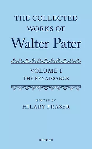 The Collected Works of Walter Pater, Volume I cover
