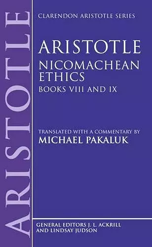 Aristotle: Nicomachean Ethics, Books VIII and IX cover