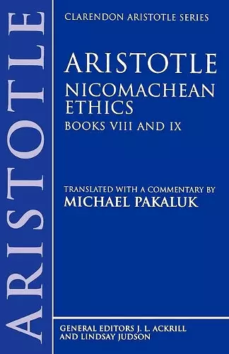 Aristotle: Nicomachean Ethics, Books VIII and IX cover