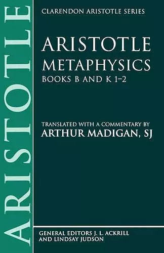 Aristotle: Metaphysics Books B and K 1-2 cover