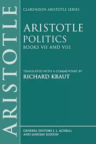 Politics: Books VII and VIII cover