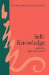 Self-Knowledge cover