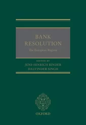 Bank Resolution: The European Regime cover