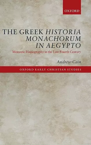 The Greek Historia Monachorum in Aegypto cover