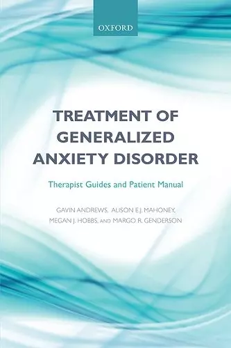 Treatment of generalized anxiety disorder cover