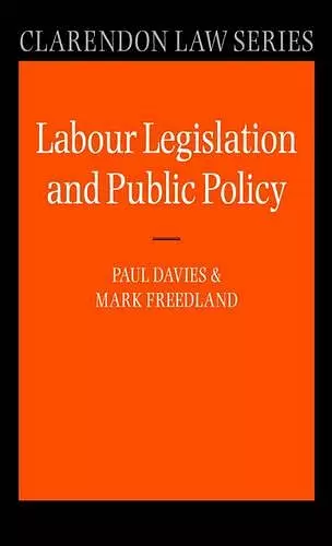 Labour Legislation and Public Policy cover