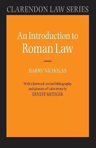 An Introduction to Roman Law cover