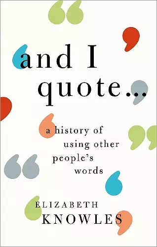 'And I quote...' cover