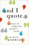 'And I quote...' cover
