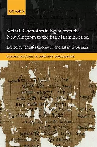 Scribal Repertoires in Egypt from the New Kingdom to the Early Islamic Period cover