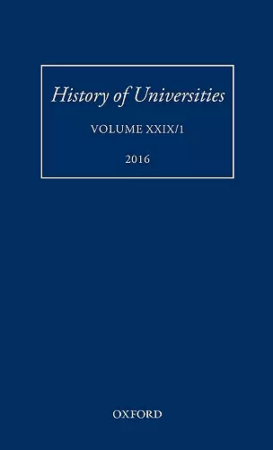 History of Universities cover