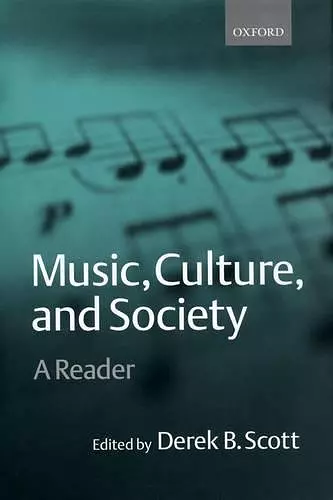 Music, Culture, and Society cover