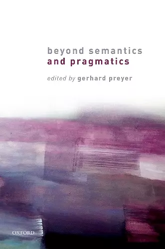 Beyond Semantics and Pragmatics cover