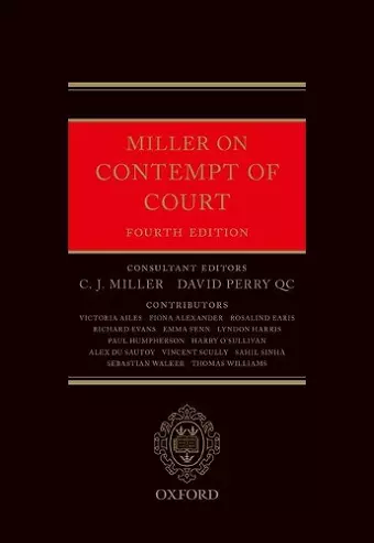 Miller on Contempt of Court cover