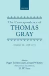 Correspondence of Thomas Gray cover