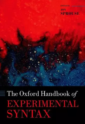 The Oxford Handbook of Experimental Syntax cover