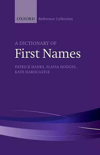 A Dictionary of First Names cover