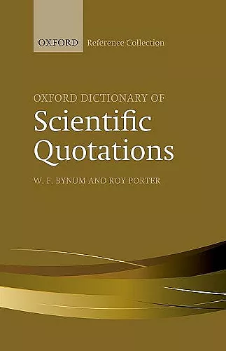 Oxford Dictionary of Scientific Quotations cover