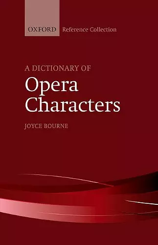 A Dictionary of Opera Characters cover