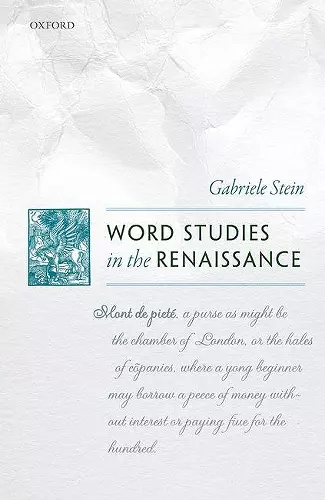 Word Studies in the Renaissance cover