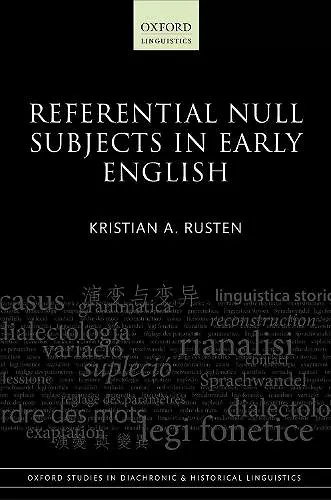 Referential Null Subjects in Early English cover